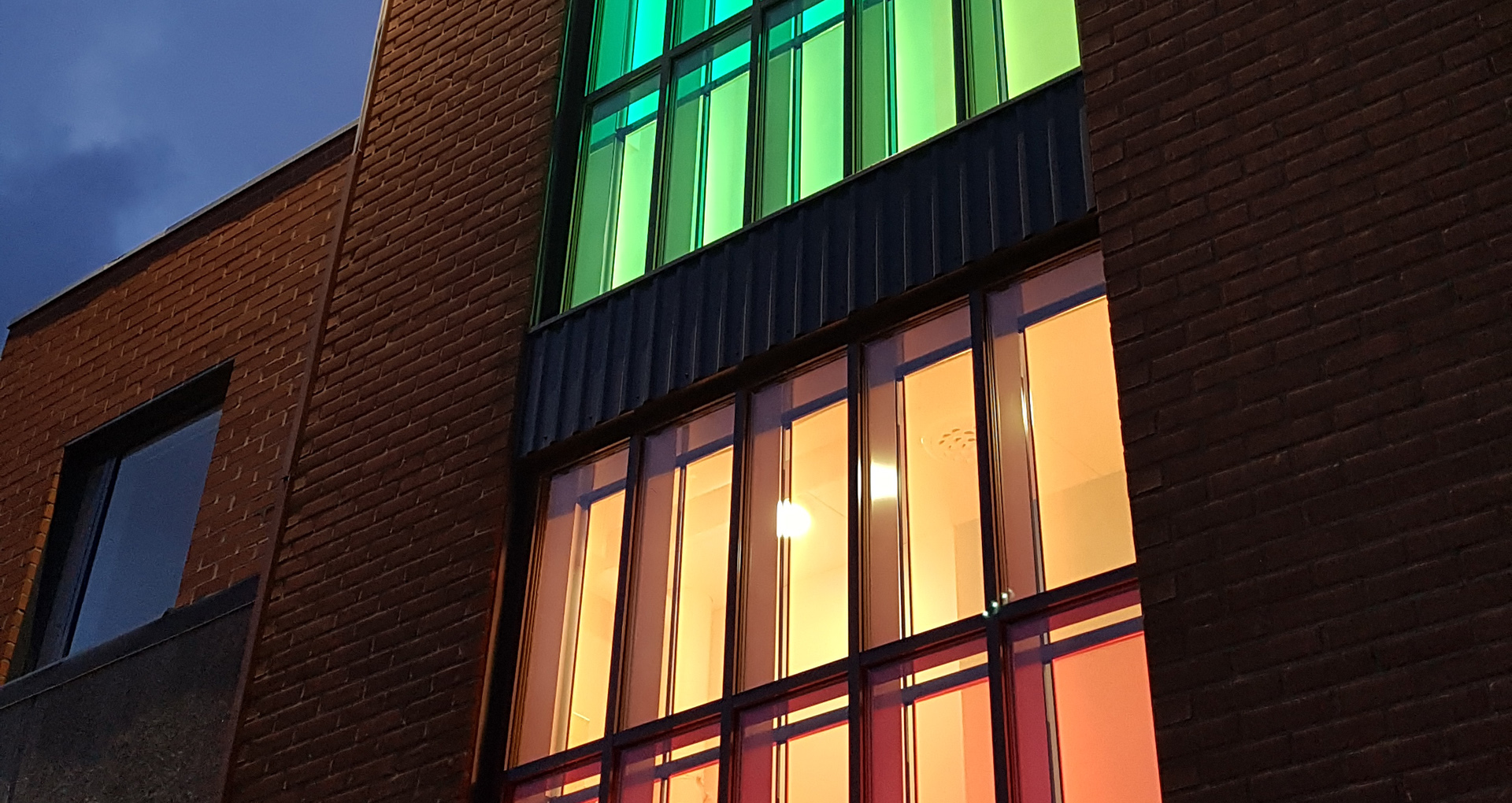 AICCI reference: Light art Thermal Colours, Kuopion Energia’s office building