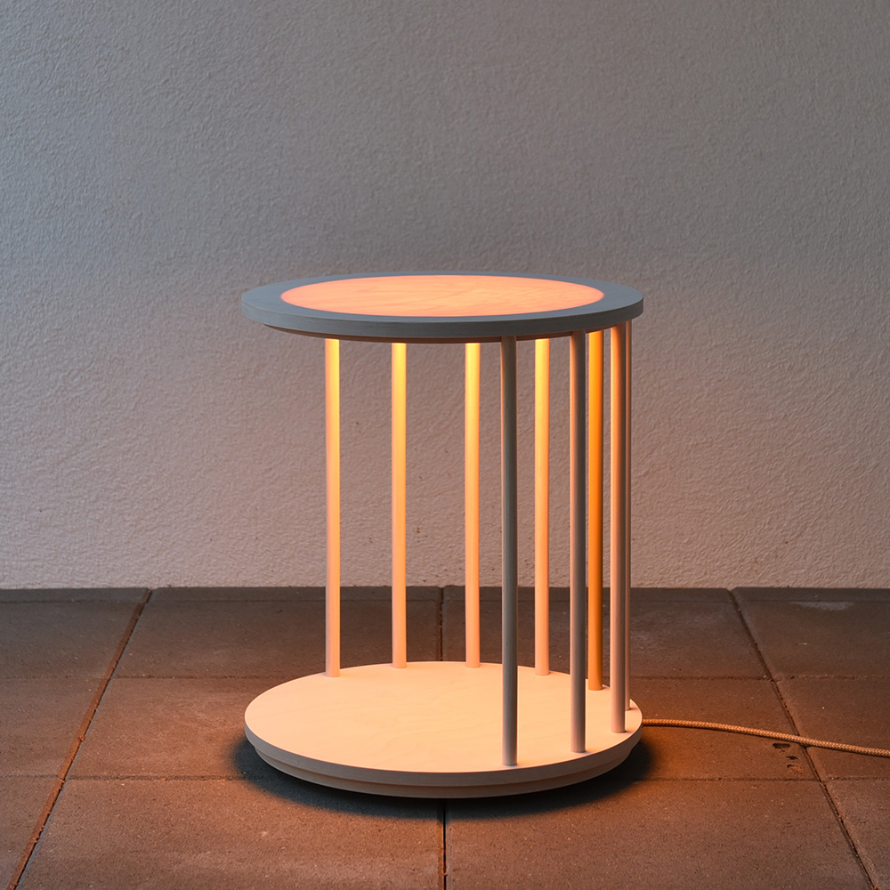 AICCI T4 luminous wooden side table with tunable white LEDs