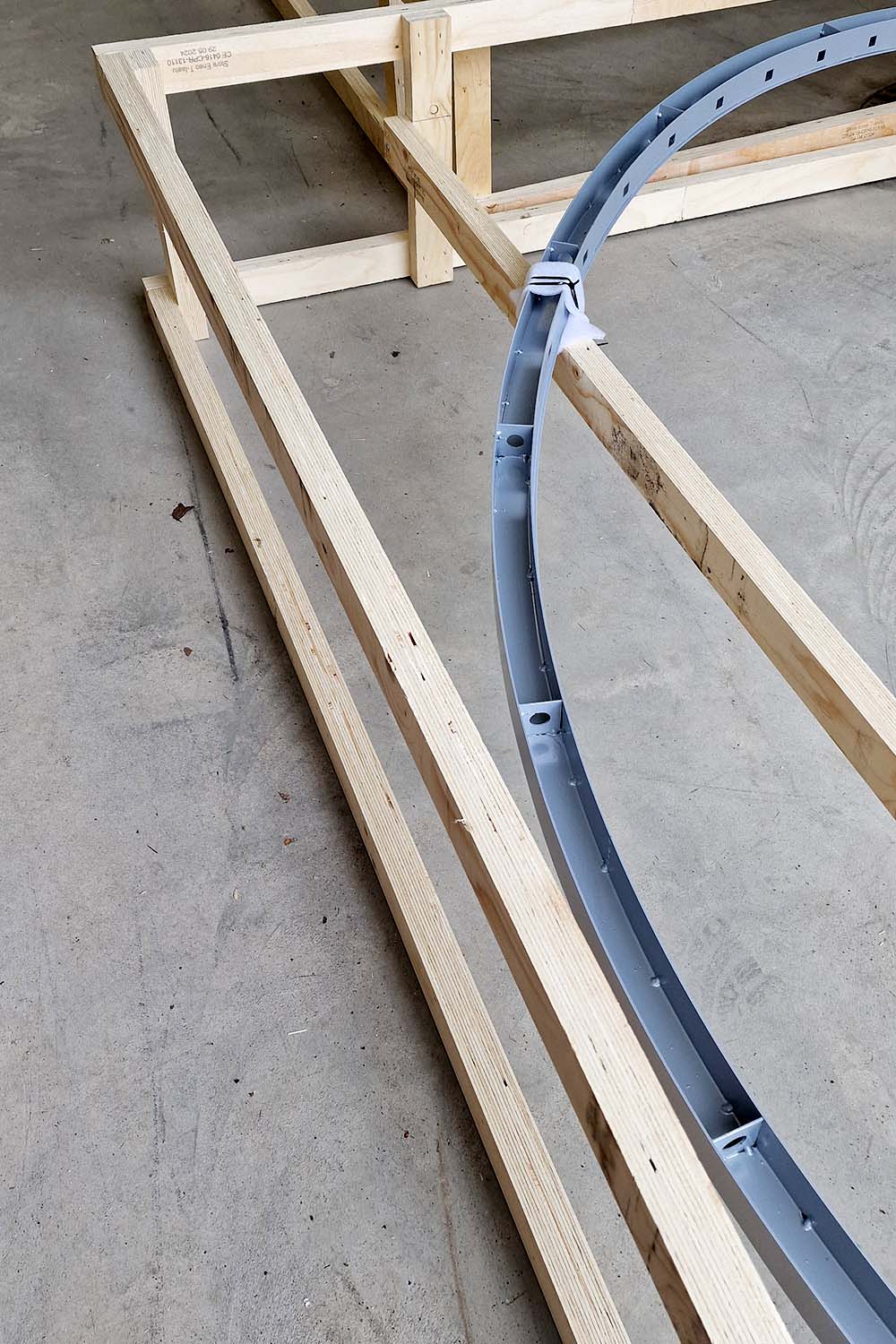A picture of the manufacture of the LED light canopy