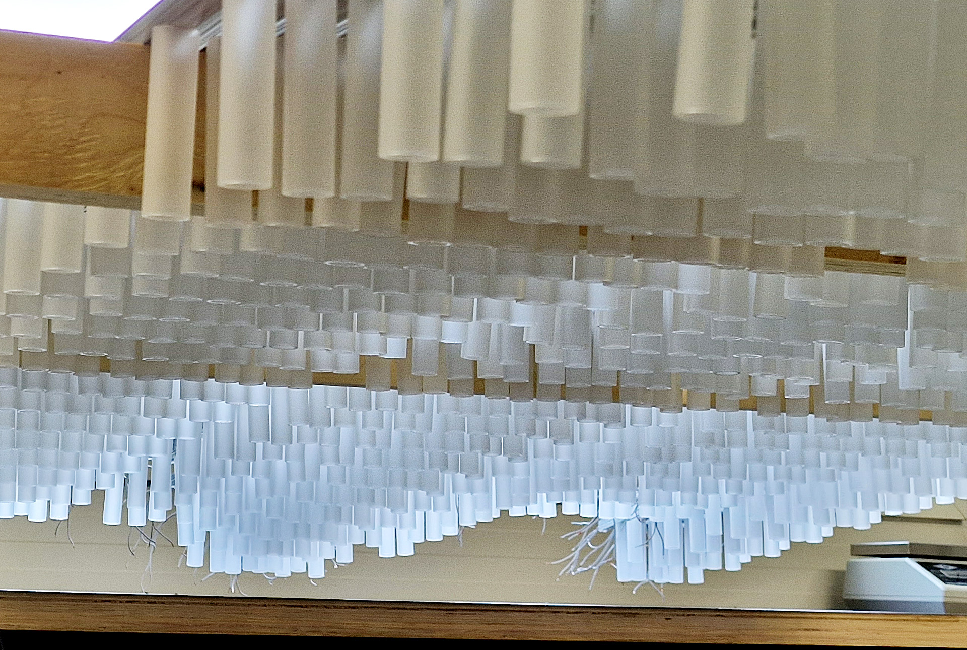 A picture of the manufacture of the LED light canopy