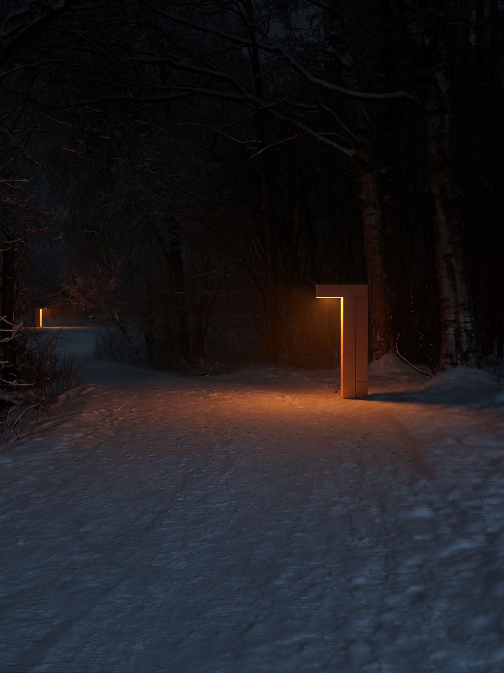 aicci-pikisaari-pathway-darkness-sensitive-lighting-bollards-in-winter-with-1800K-leds-1640x2188px